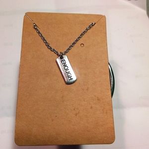 Inspirational "Enough" Necklace